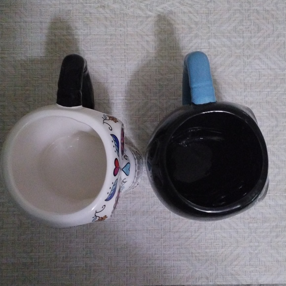 Sugar Skull Mugs Set of 2 Day of the Dead Día de Los Muertos Ceramic Mugs - Picture 4 of 6